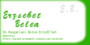 erzsebet belea business card